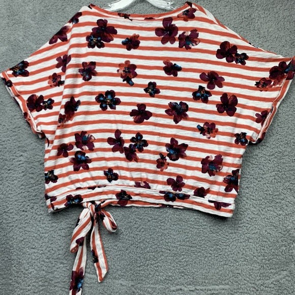 Floral Striped Women's Blouse - Picture 12 of 15